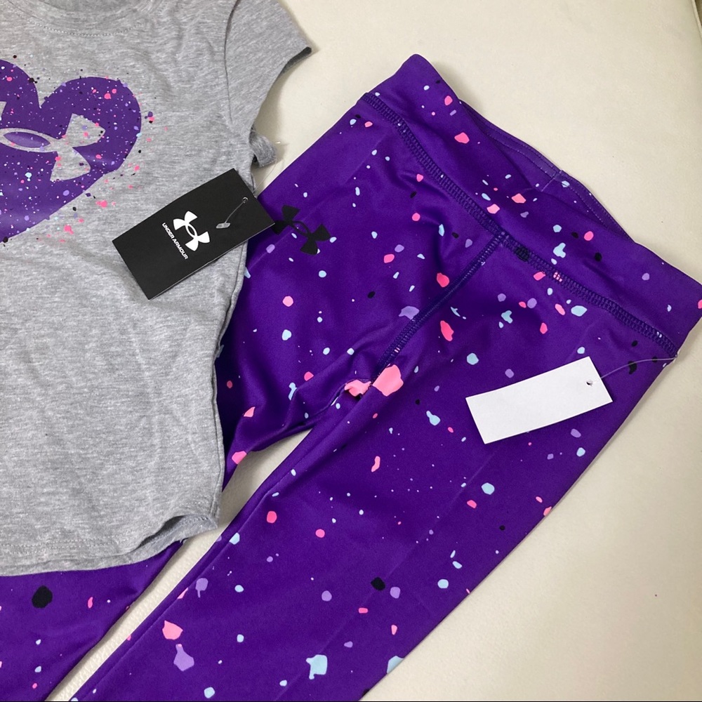 Under Armour purple heart paint sprinkled 4011 - Picture 3 of 6